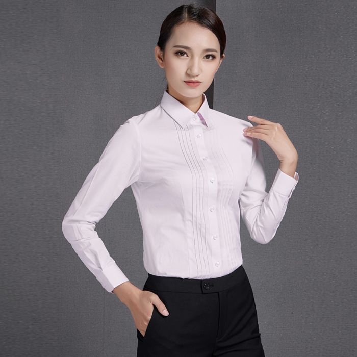 辦公人員男女商務長袖襯衫JL-CY445