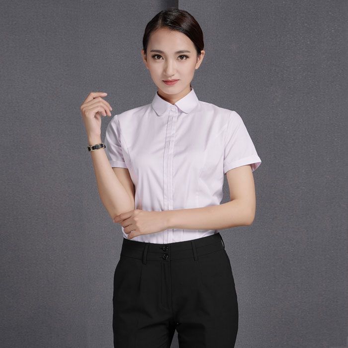 女士V領商務襯衣 優(yōu)質女士商務襯衣 JL-CY454