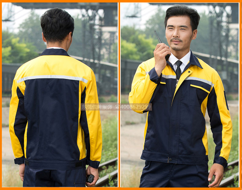 施工工服 黃色正反面展示